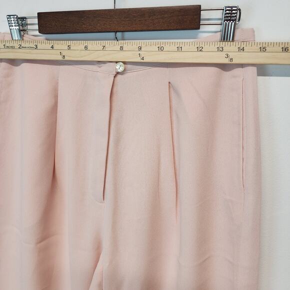 Vtg Campagnie Express Pleated Dress Pants Slacks Size S  28" Light Pink Baggy - Picture 8 of 13